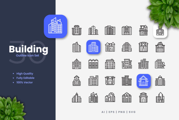 Building Icons: Versatile and Clean Design for Modern Projects