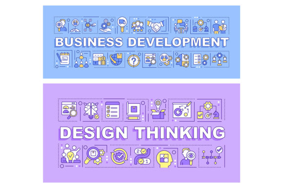 Business Development Word Concept Banner: A Visual Tool for Corporate Innovation
