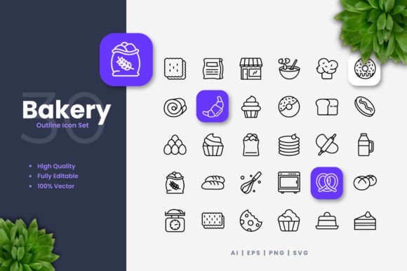 Discover the Versatility of Bakery Icons for Your Creative Projects