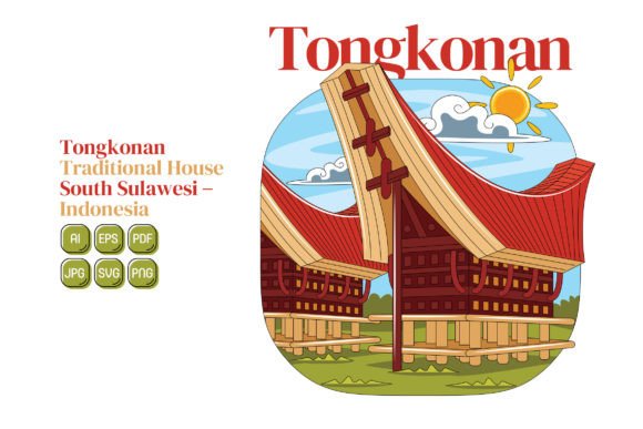 Discover the Versatility of Tongkonan House Vector Illustration