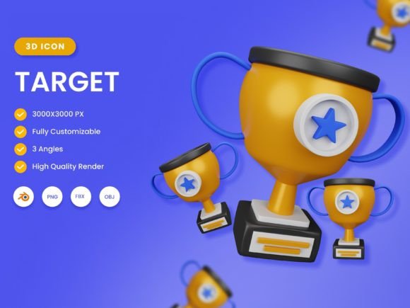 Enhance Your Projects with 3D Trophy Illustration