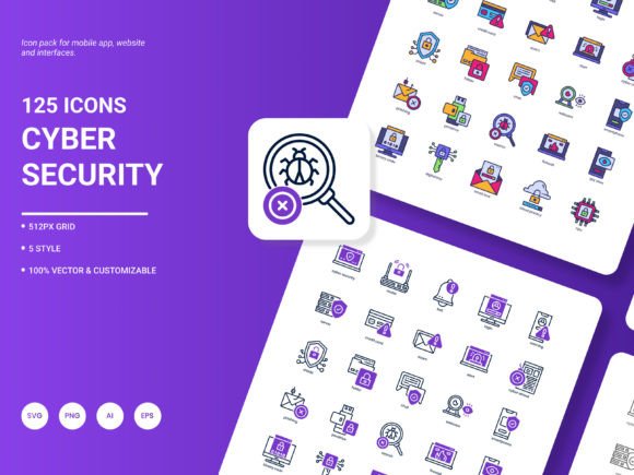 Enhance Your Projects with the Cyber Security Icon Pack