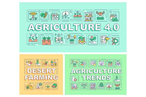 Exploring Agriculture Trends: Innovative Word Concepts Banners for Modern Farming