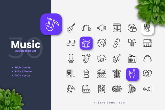 Exploring Music Icons: A Versatile and Customizable Design Solution