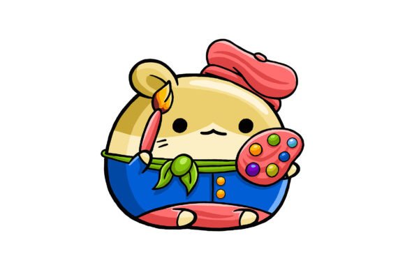 Exploring the Versatility of Cute Hamster Artist Profession Vector