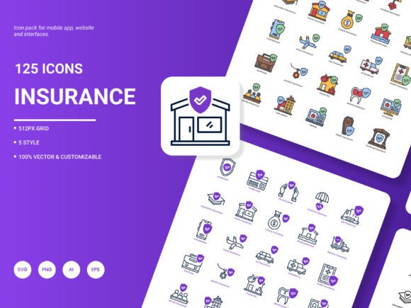 Insurance Icon Pack: A Versatile Tool for Modern Design Projects