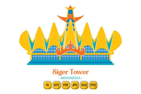 Siger Tower Vector Illustration: A Versatile Tool for Creative Projects