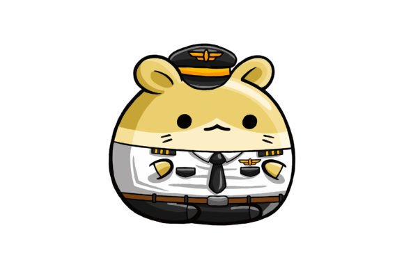 Unlock Creative Possibilities with Cute Hamster Pilot Profession Vector