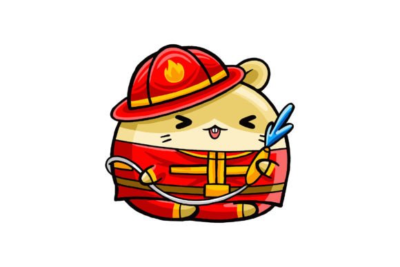 Unlock Your Creative Potential with Cute Hamster Firefighter Vector