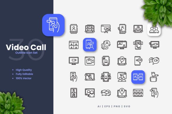 Video Call Icons: Enhancing Digital Communication with Clean and Versatile Design