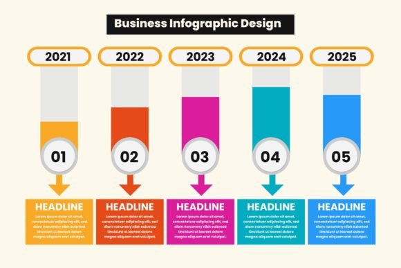 Year Review Business Infographic Design